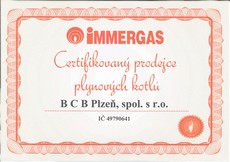 Certifikovan prodejce Immergas